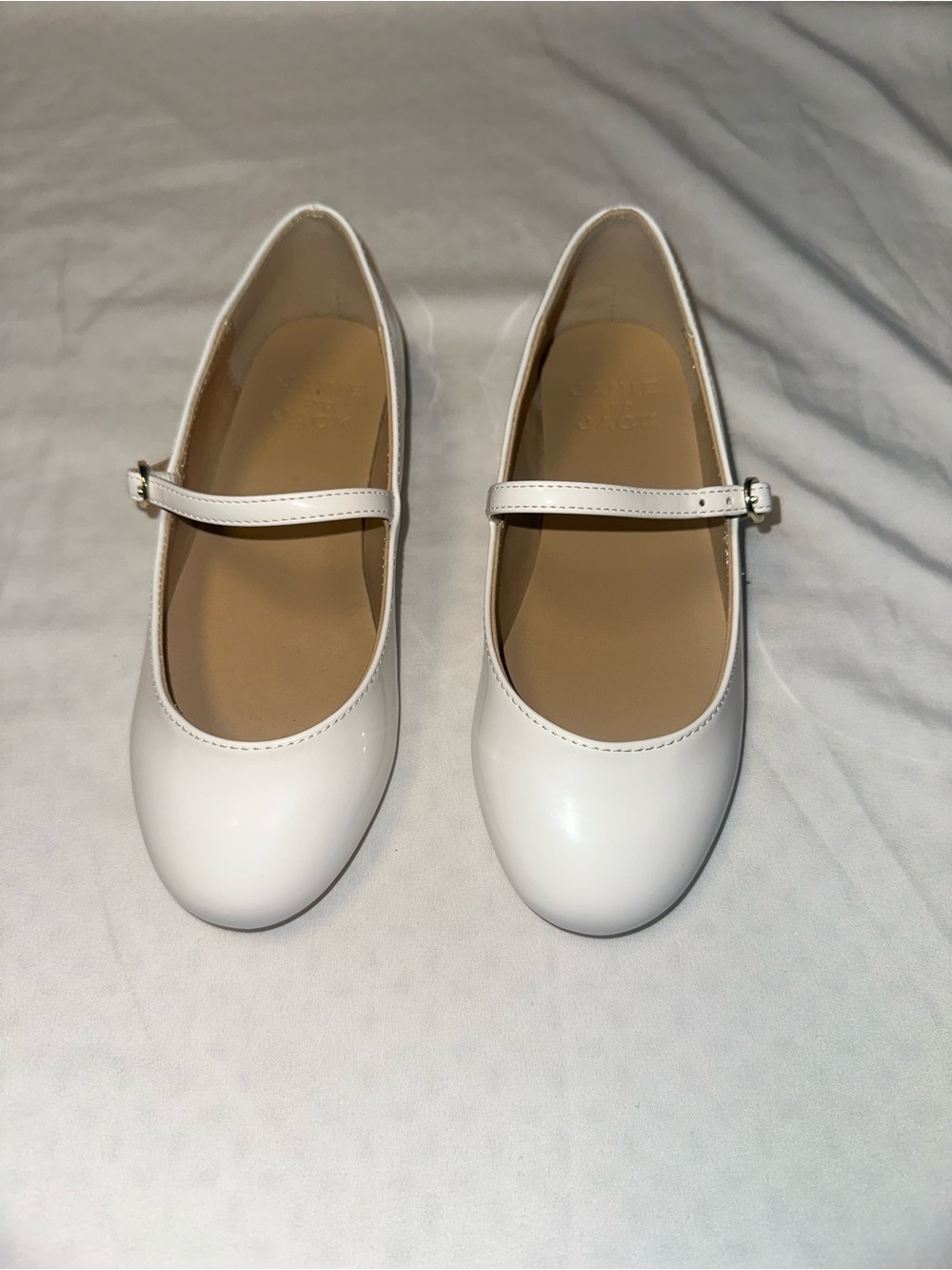 Janie and Jack White Patent Mary Jane Girls Dress Shoes